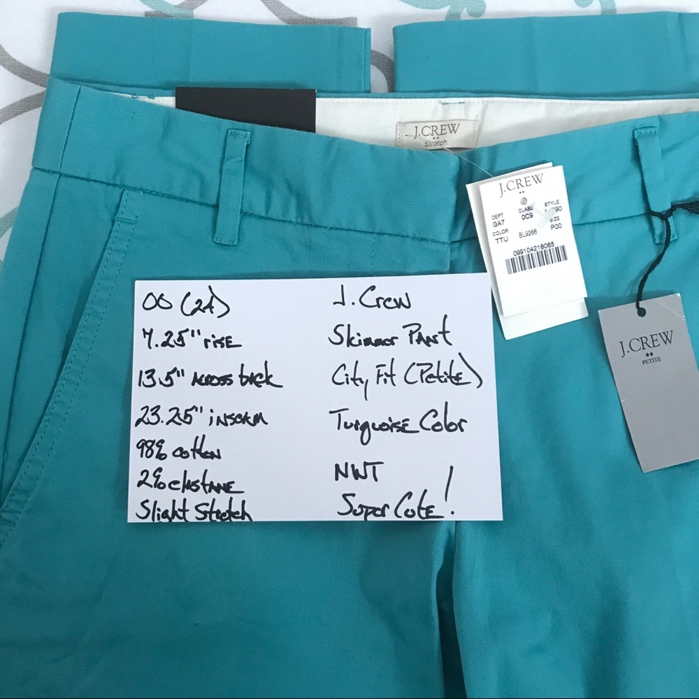 💙👖NWT! J. CREW SKIMMER CITY FIT👖💙00(24) 23.25” - Picture 3 of 8